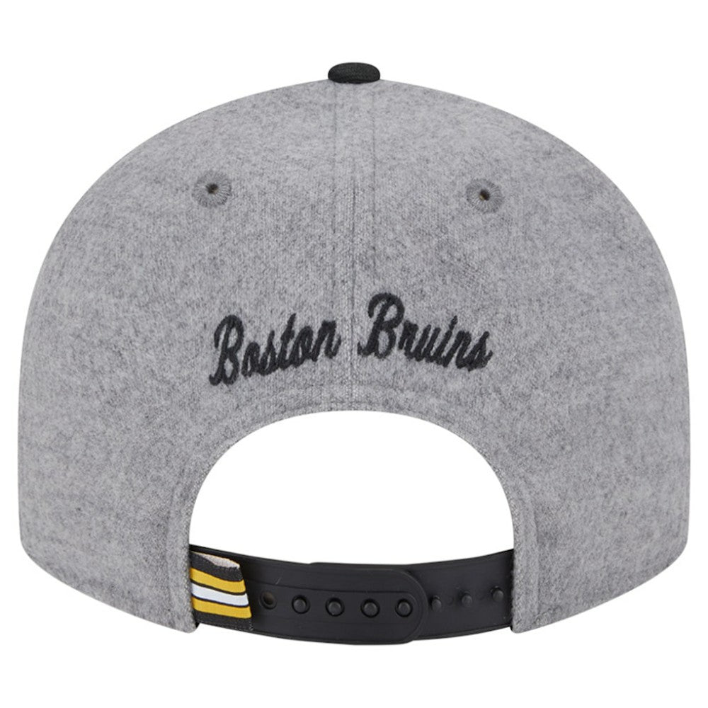 Boston Bruins New Era Wool Pin Low Profile 9FIFTY Snapback Hat - Gray/Black | New Era discount