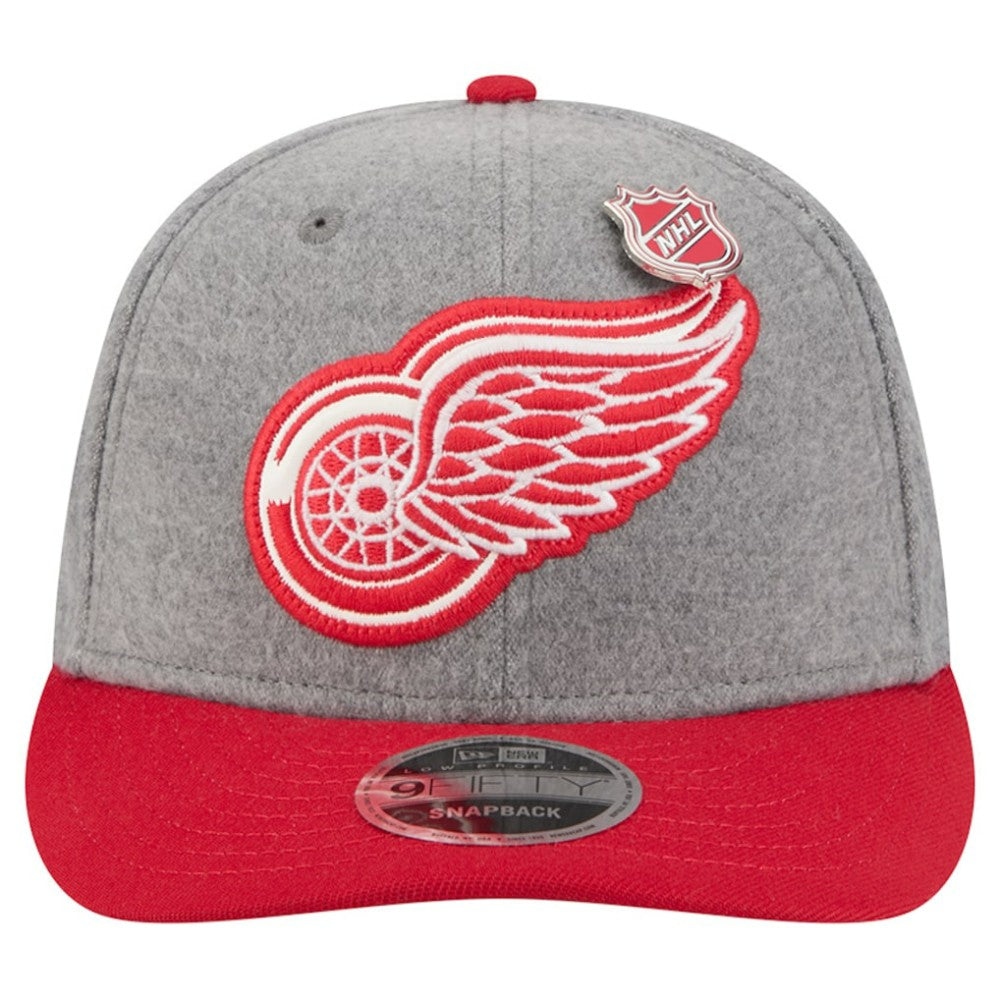 Detroit Red Wings New Era Wool Pin Low Profile 9FIFTY Snapback Hat - Gray/Red | New Era sale