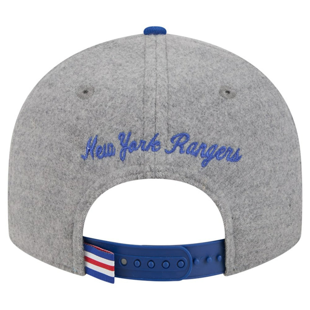 New York Rangers New Era Wool Pin Low Profile 9FIFTY Snapback Hat - Gray/Blue | New Era discount