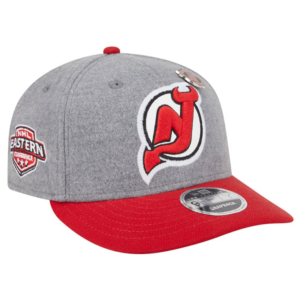 New Jersey Devils New Era Wool Pin Low Profile 9FIFTY Snapback Hat - Gray/Red | New Era Lifestyle