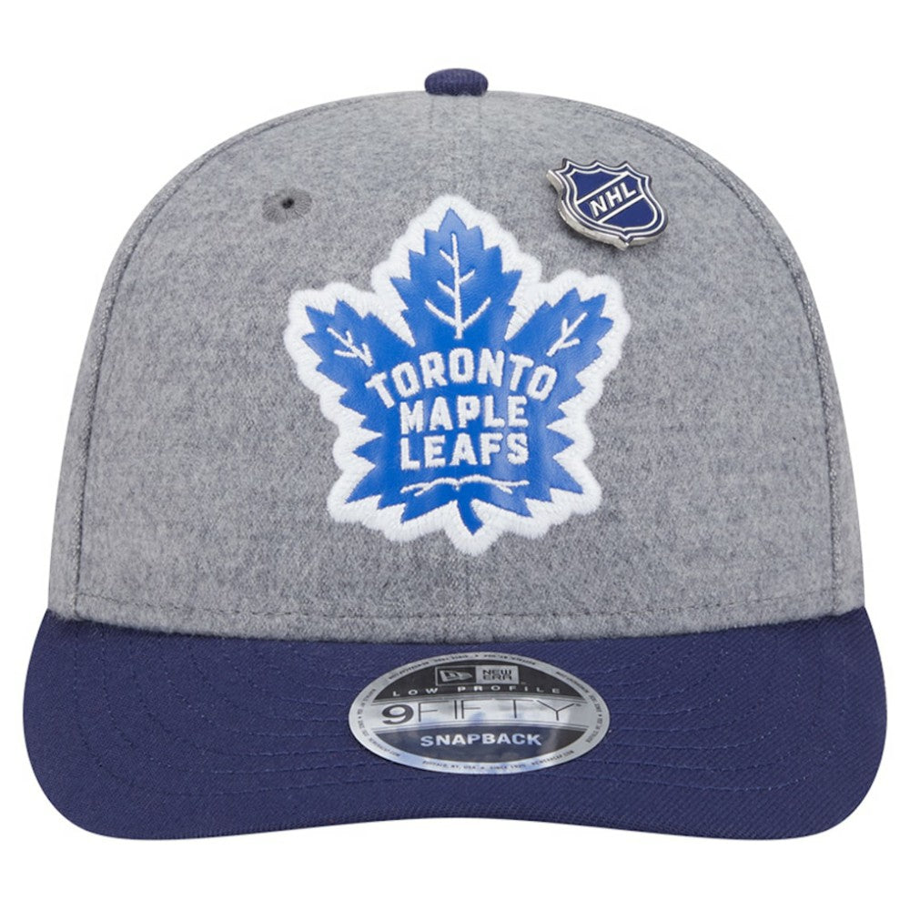 Toronto Maple Leafs New Era Wool Pin Low Profile 9FIFTY Snapback Hat - Gray/Blue | New Era near me