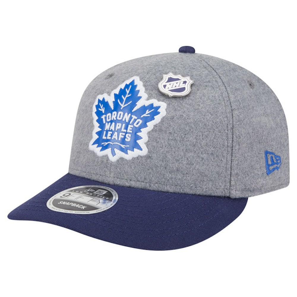Toronto Maple Leafs New Era Wool Pin Low Profile 9FIFTY Snapback Hat - Gray/Blue | New Era near me