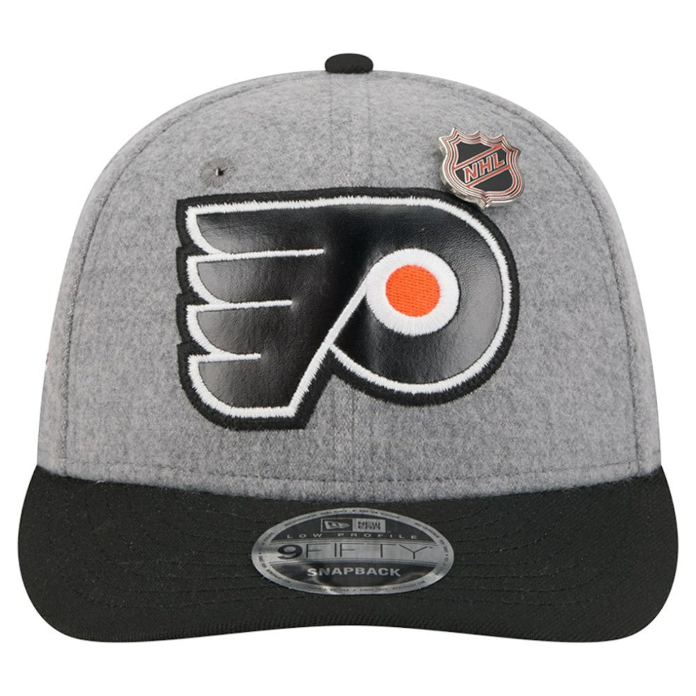 Philadelphia Flyers New Era Wool Pin Low Profile 9FIFTY Snapback Hat - Gray/Black | New Era online