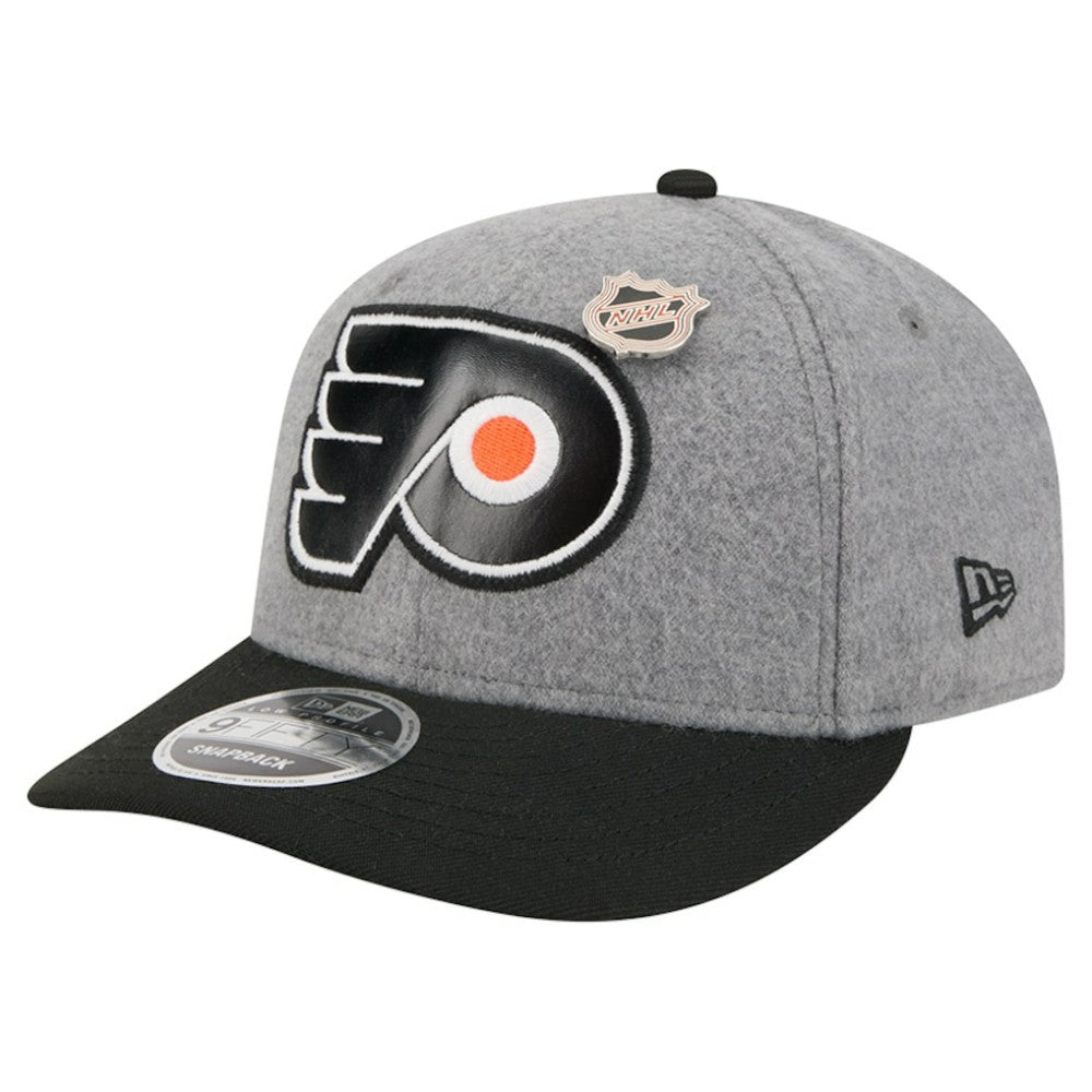 Philadelphia Flyers New Era Wool Pin Low Profile 9FIFTY Snapback Hat - Gray/Black | New Era online