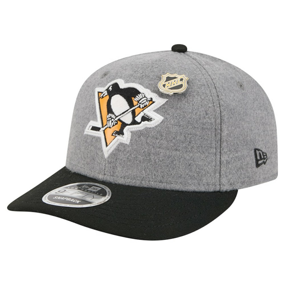 Pittsburgh Penguins New Era Wool Pin Low Profile 9FIFTY Snapback Hat - Gray/Black | New Era sale