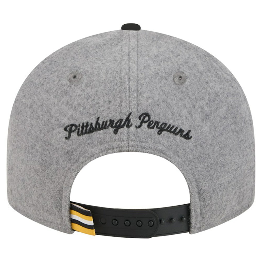 Pittsburgh Penguins New Era Wool Pin Low Profile 9FIFTY Snapback Hat - Gray/Black | New Era sale