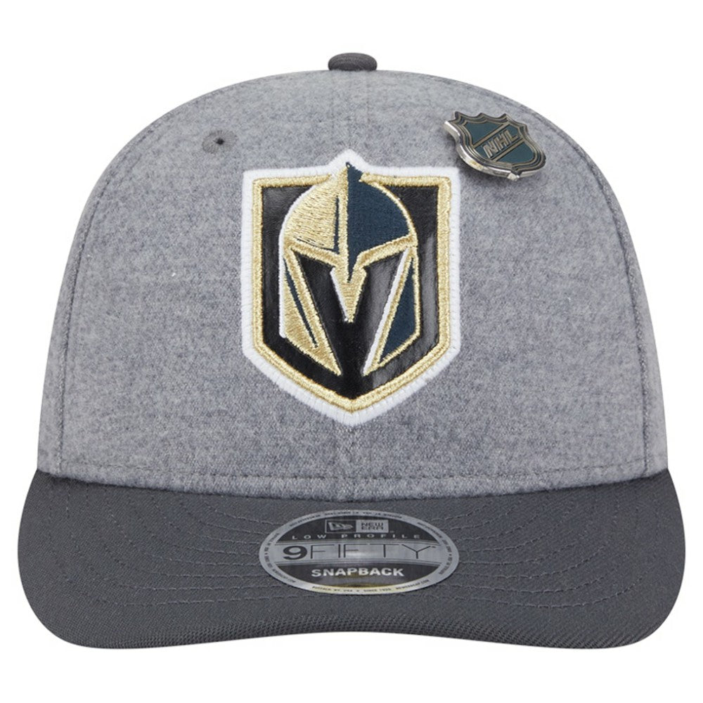 Vegas Golden Knights New Era Wool Pin Low Profile 9FIFTY Snapback Hat - Gray/Black | New Era on sale