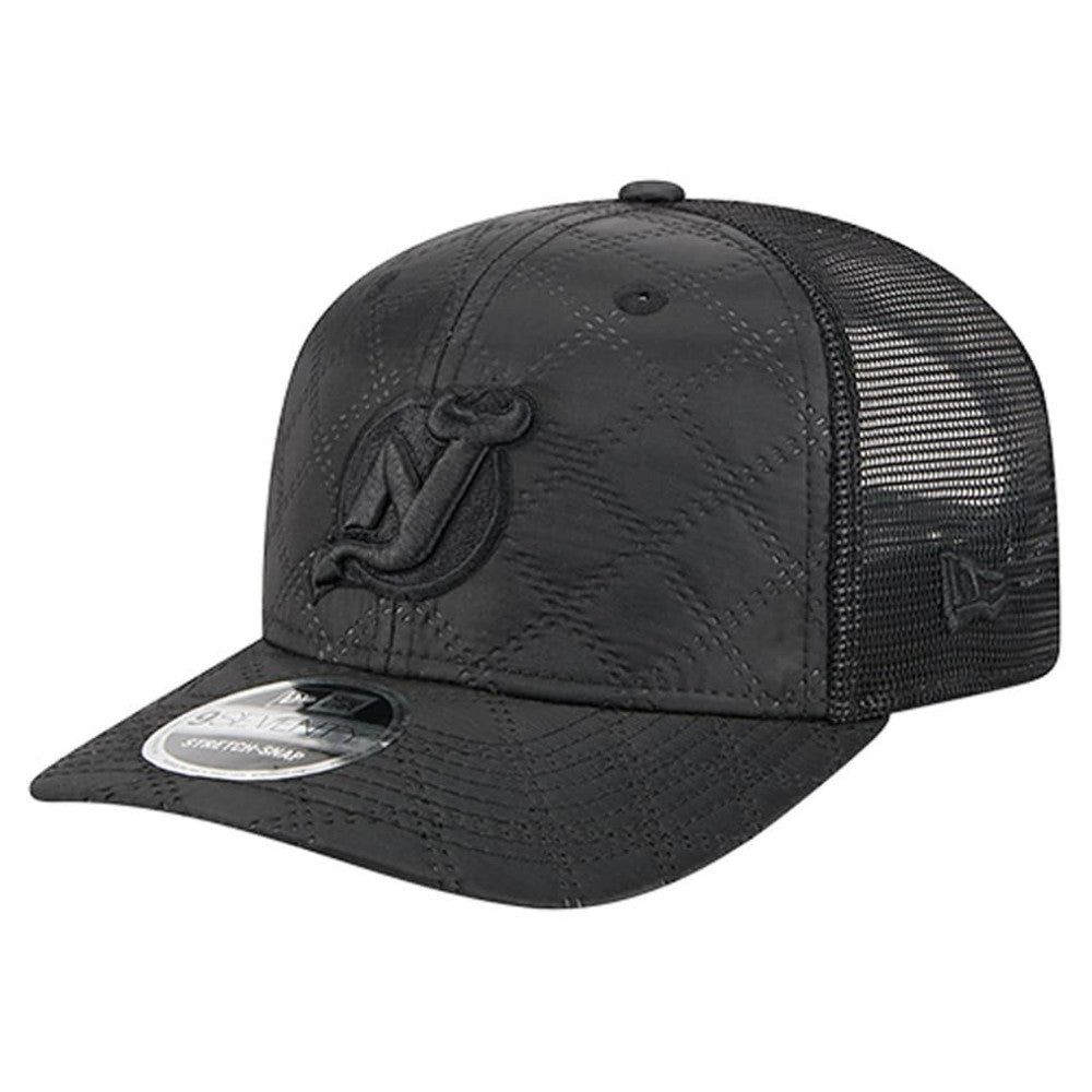 New Jersey Devils New Era Quilted Nylon 9SEVENTY Adjustable Trucker Hat - Black | New Era near me