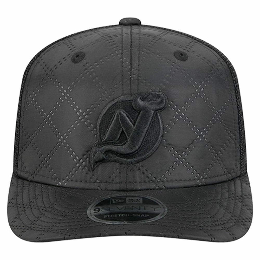 New Jersey Devils New Era Quilted Nylon 9SEVENTY Adjustable Trucker Hat - Black | New Era near me