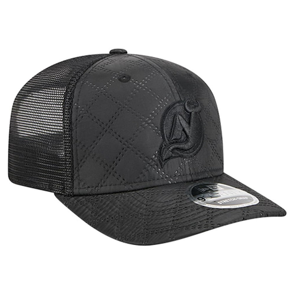 New Jersey Devils New Era Quilted Nylon 9SEVENTY Adjustable Trucker Hat - Black | New Era near me