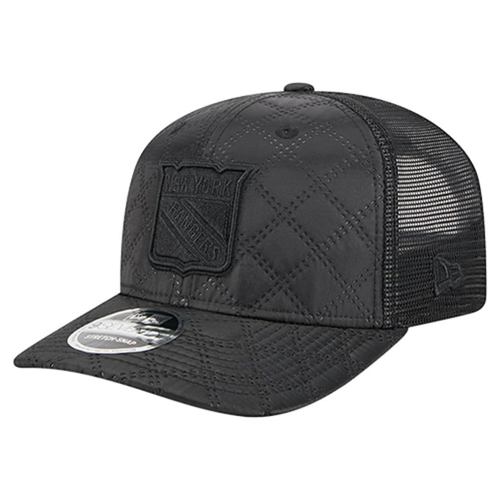 New York Rangers New Era Quilted Nylon 9SEVENTY Adjustable Trucker Hat - Black | New Era near me