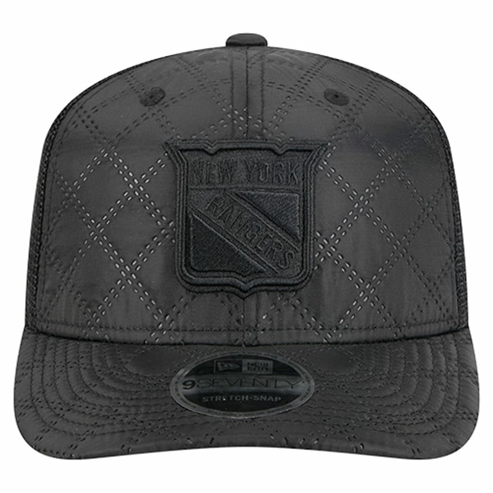 New York Rangers New Era Quilted Nylon 9SEVENTY Adjustable Trucker Hat - Black | New Era near me
