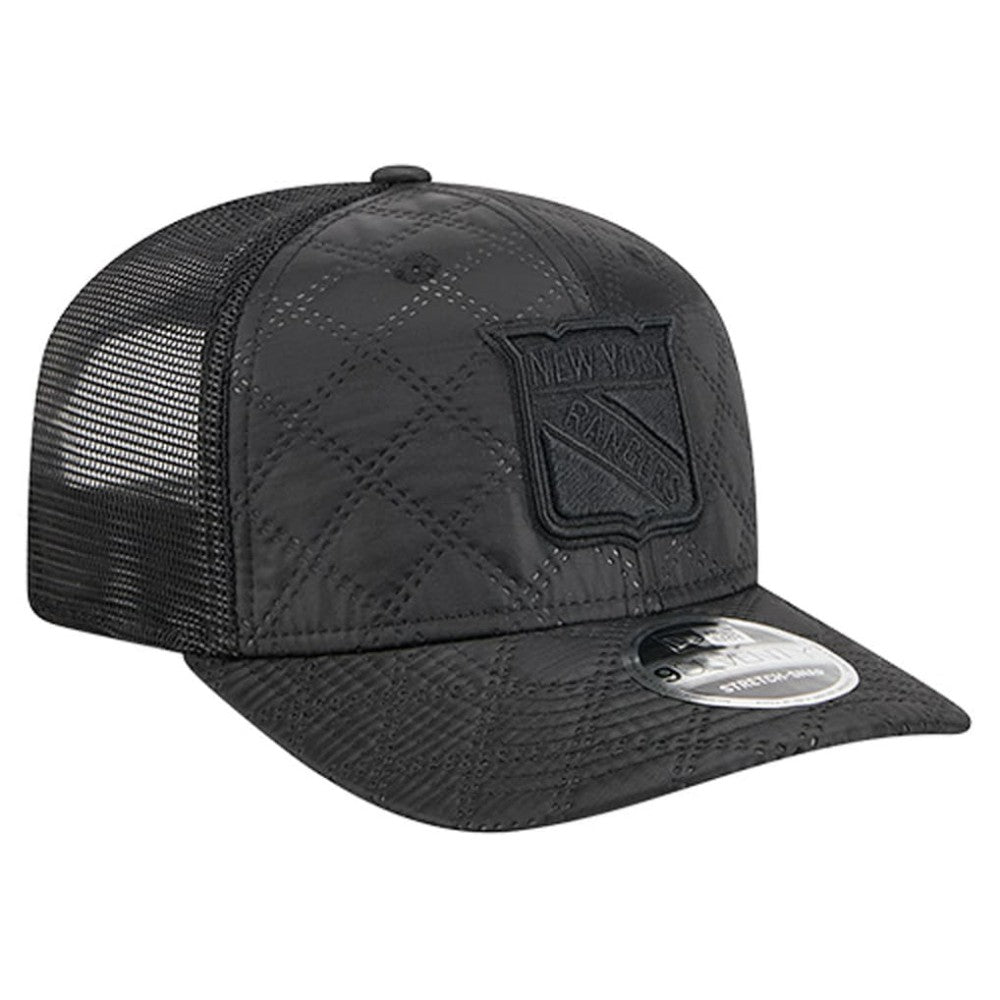 New York Rangers New Era Quilted Nylon 9SEVENTY Adjustable Trucker Hat - Black | New Era near me