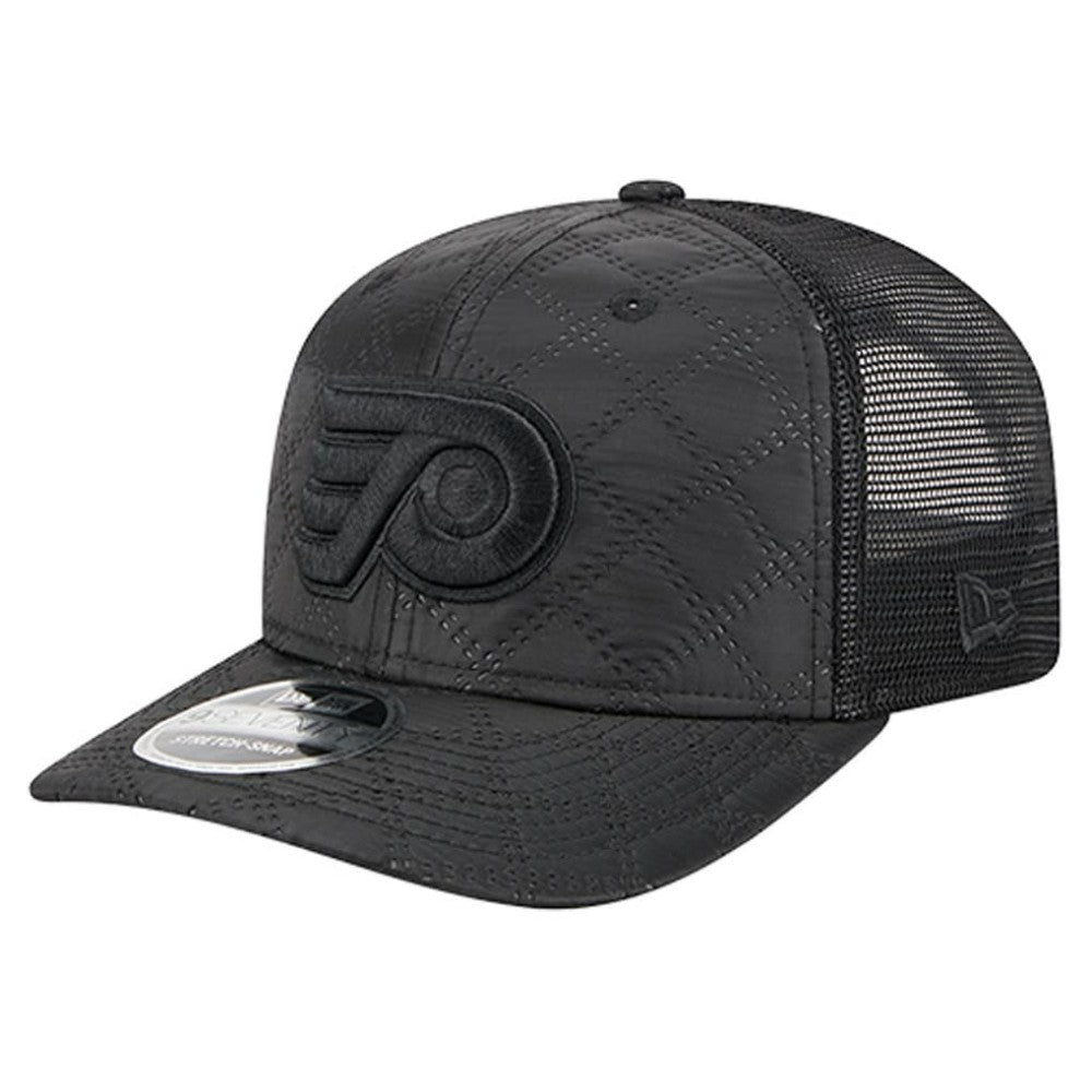 Philadelphia Flyers New Era Quilted Nylon 9SEVENTY Adjustable Trucker Hat - Black | New Era near me