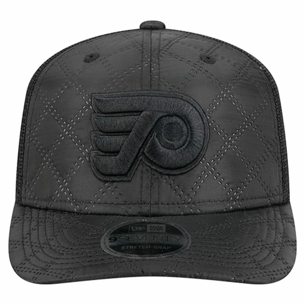 Philadelphia Flyers New Era Quilted Nylon 9SEVENTY Adjustable Trucker Hat - Black | New Era near me