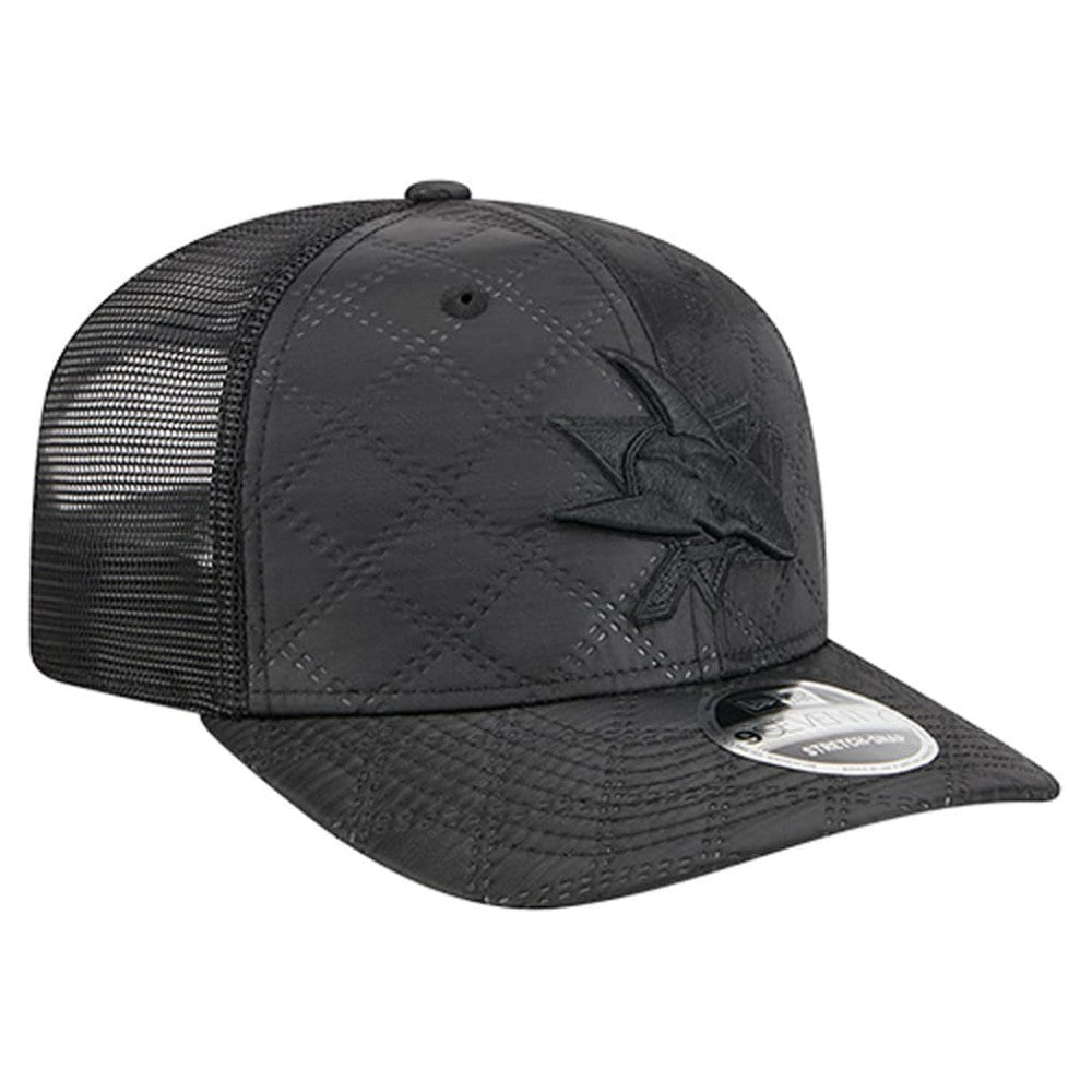 San Jose Sharks New Era Quilted Nylon 9SEVENTY Adjustable Trucker Hat - Black | New Era online
