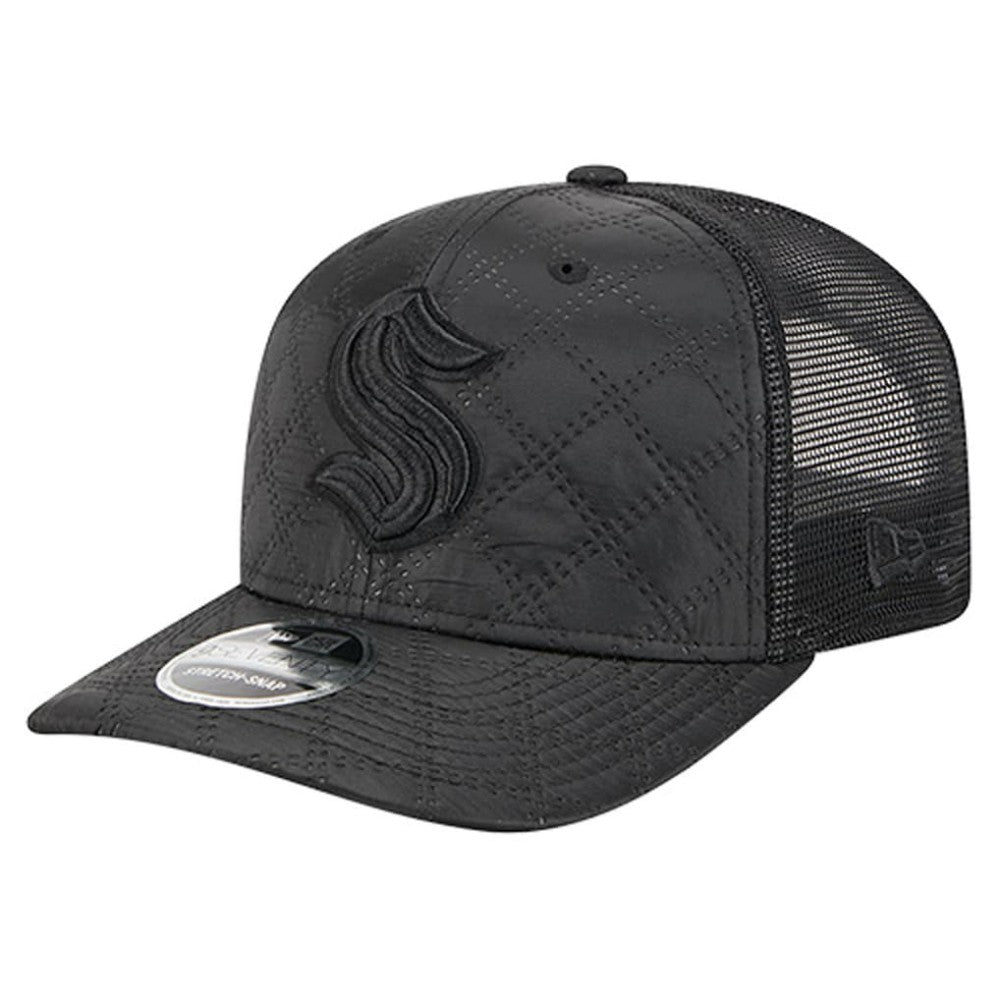 Seattle Kraken New Era Quilted Nylon 9SEVENTY Adjustable Trucker Hat - Black | New Era on sale