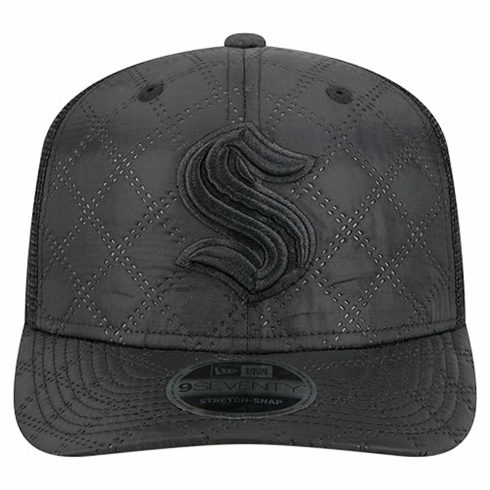 Seattle Kraken New Era Quilted Nylon 9SEVENTY Adjustable Trucker Hat - Black | New Era on sale