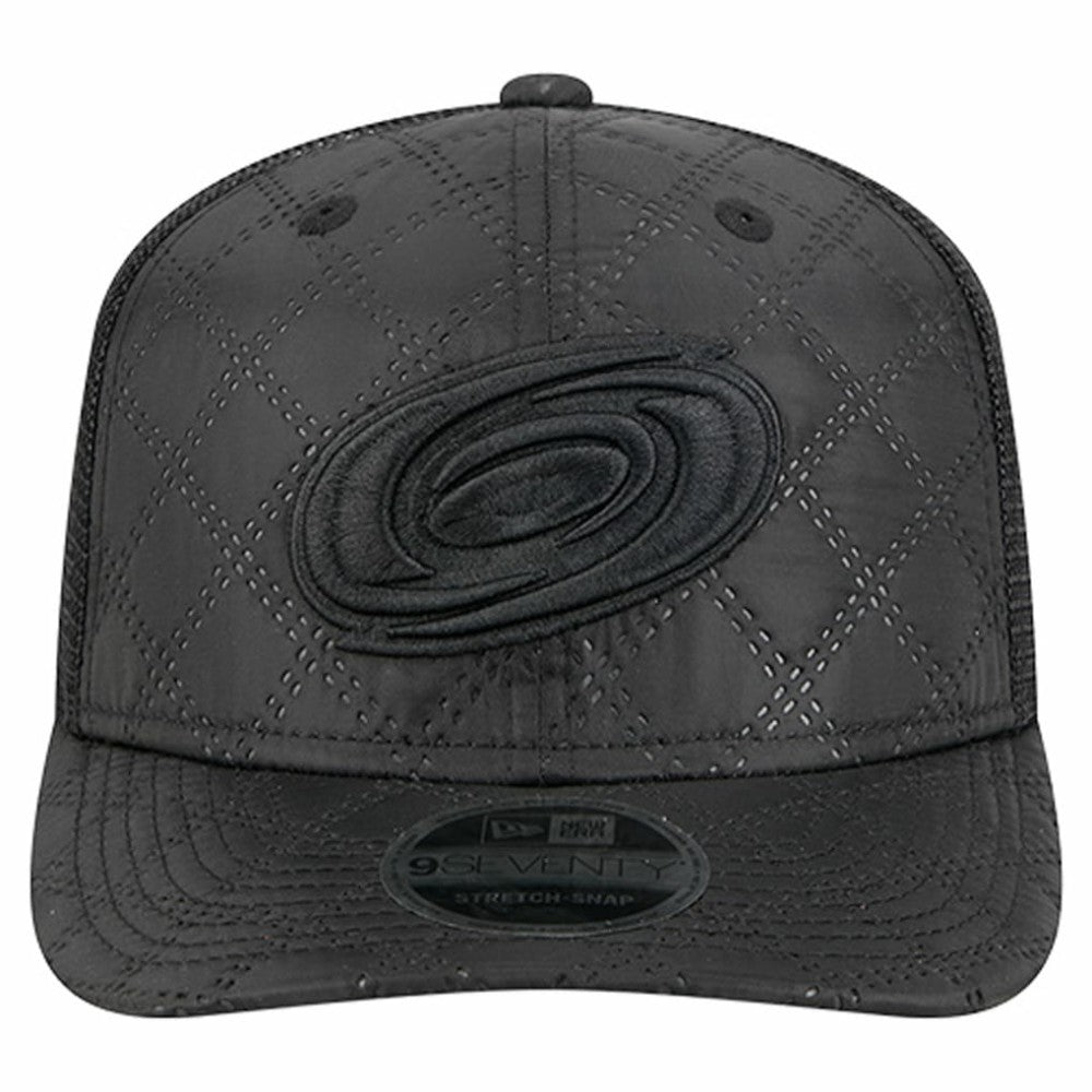 Carolina Hurricanes New Era Quilted Nylon 9SEVENTY Adjustable Trucker Hat - Black | New Era Lifestyle