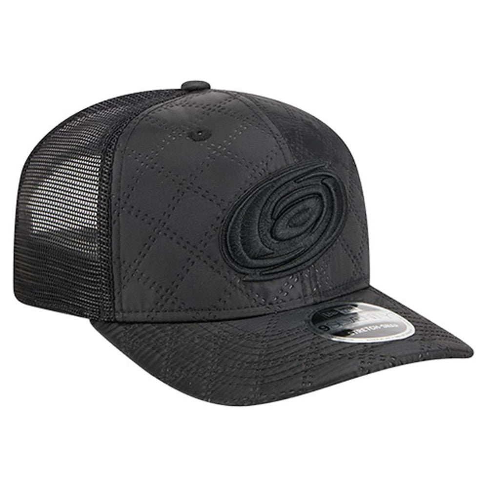 Carolina Hurricanes New Era Quilted Nylon 9SEVENTY Adjustable Trucker Hat - Black | New Era Lifestyle