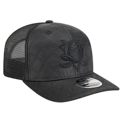 Anaheim Ducks New Era Quilted Nylon 9SEVENTY Adjustable Trucker Hat - Black | New Era Clearance