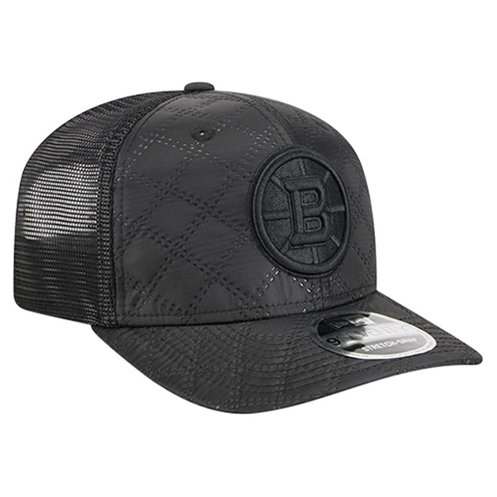 Boston Bruins New Era Quilted Nylon 9SEVENTY Adjustable Trucker Hat - Black | New Era on sale