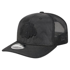 Chicago Blackhawks New Era Quilted Nylon 9SEVENTY Adjustable Trucker Hat - Black | New Era near me