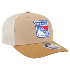 New York Rangers New Era Two-Tone Trucker 9SEVENTY Stretch Snap Adjustable Hat - Tan/Light Brown | New Era sale