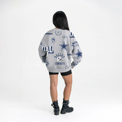 Dallas Cowboys Gameday Couture Women's Always On Repeat Fleece Sweatshirt - Heather Gray - NFL