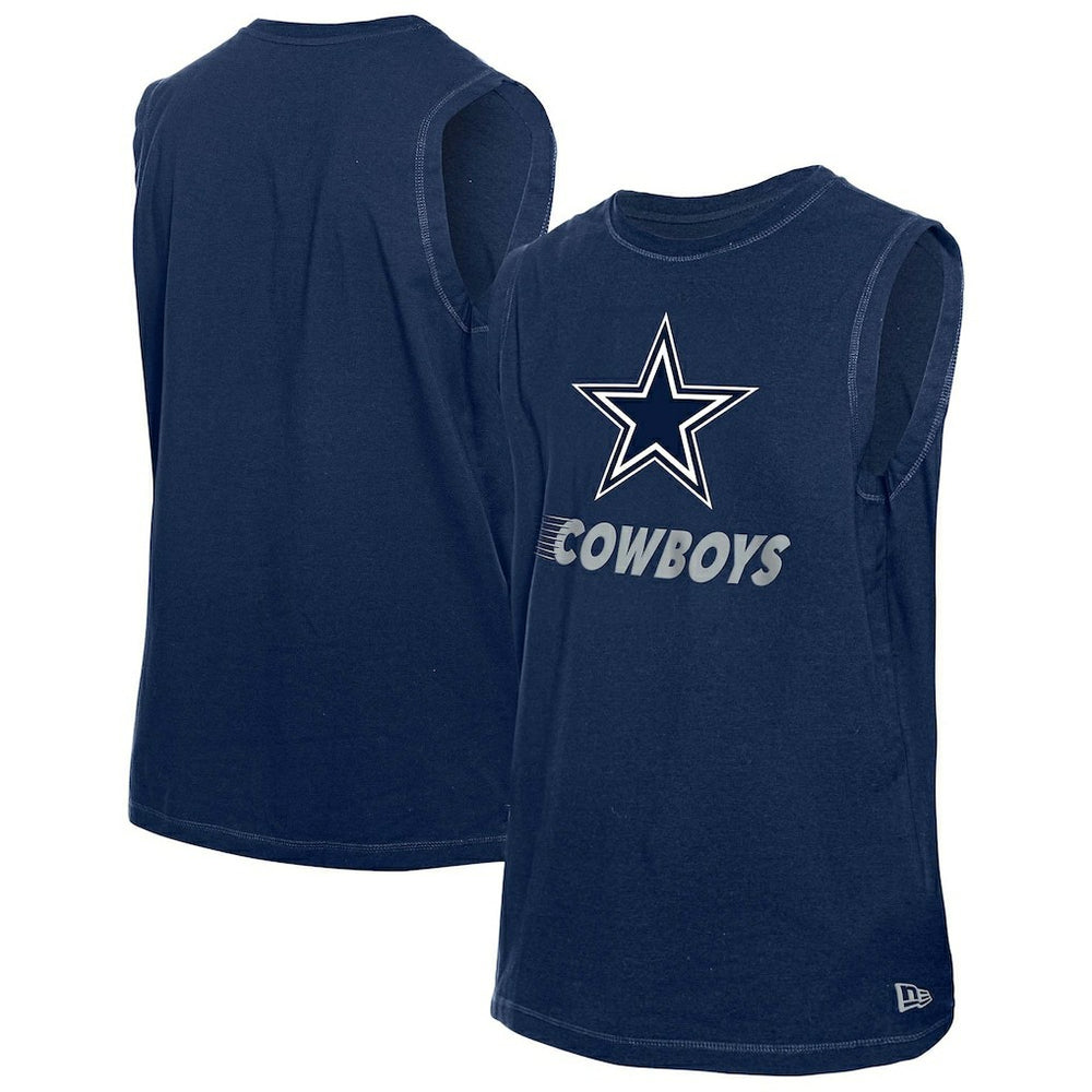 Dallas Cowboys New Era Leisure Collection Muscle Tank Top - Navy - NFL