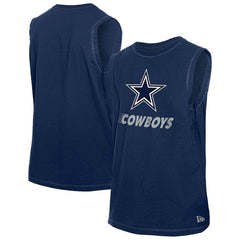 Dallas Cowboys New Era Leisure Collection Muscle Tank Top - Navy - NFL