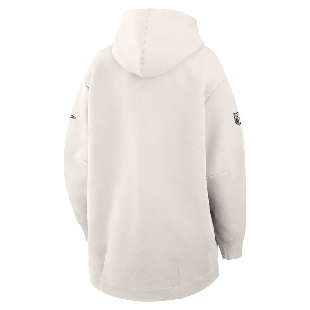 Philadelphia Eagles Women's Super Bowl LIX Opening Night Tech Fleece Full-Zip Hoodie - Cream - Nike