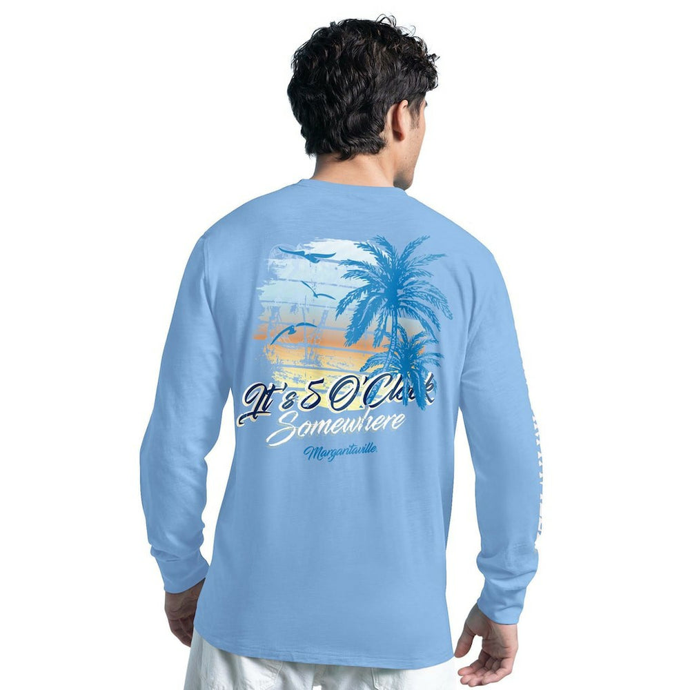 Dallas Cowboys G-III Sports by Carl Banks Margaritaville It's Five O'Clock Somewhere Long Sleeve T-Shirt - Light Blue - NFL