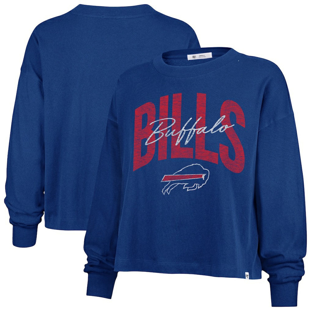 Buffalo Bills '47 Women's Plus Size Muse Sydney Long Sleeve T-Shirt - Royal - 47 brand