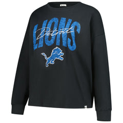 Detroit Lions '47 Women's Plus Size Muse Sydney Long Sleeve T-Shirt - Black - 47 brand