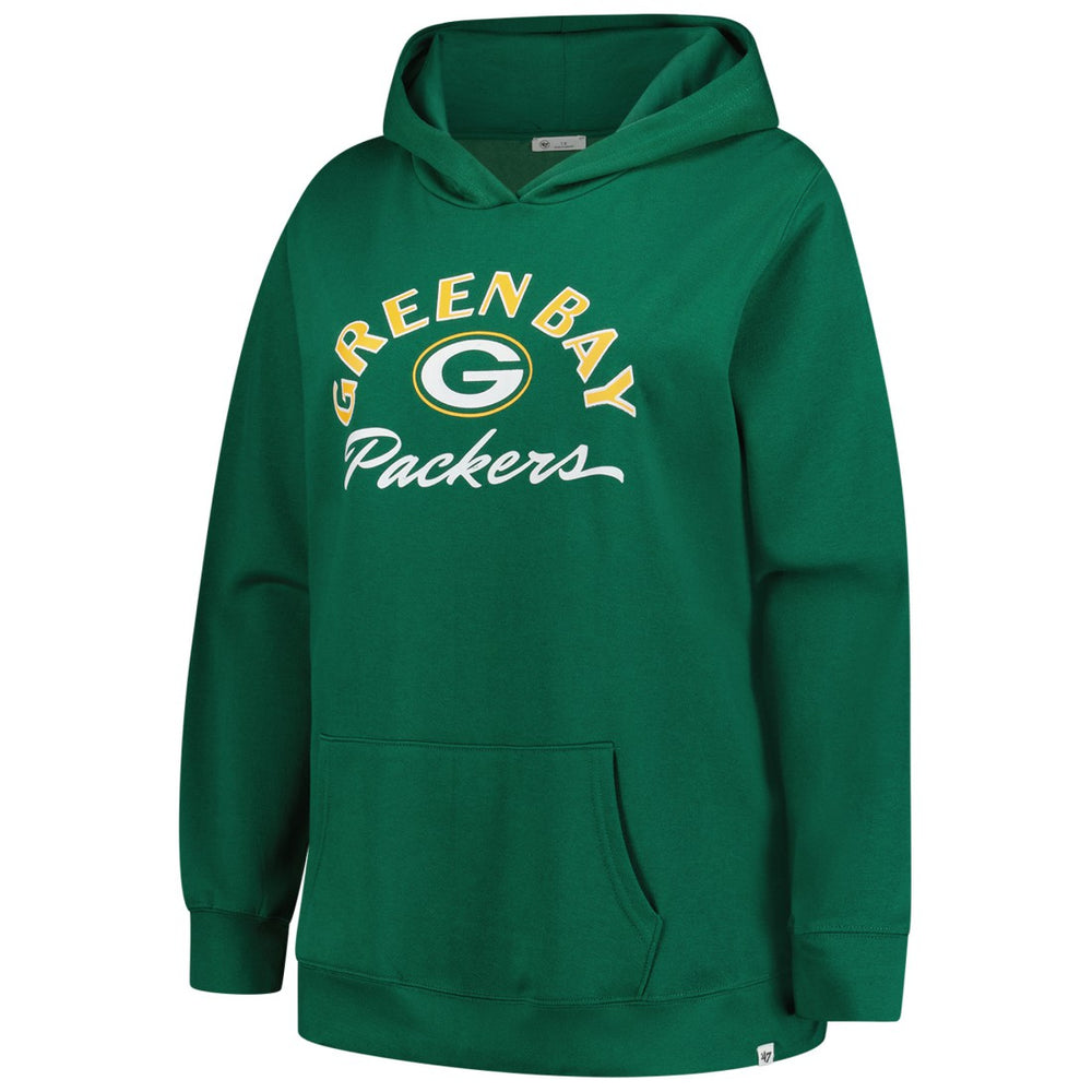 Green Bay Packers '47 Women's Plus Size Whirlwind Naomi Hoodie - Green - 47 brand