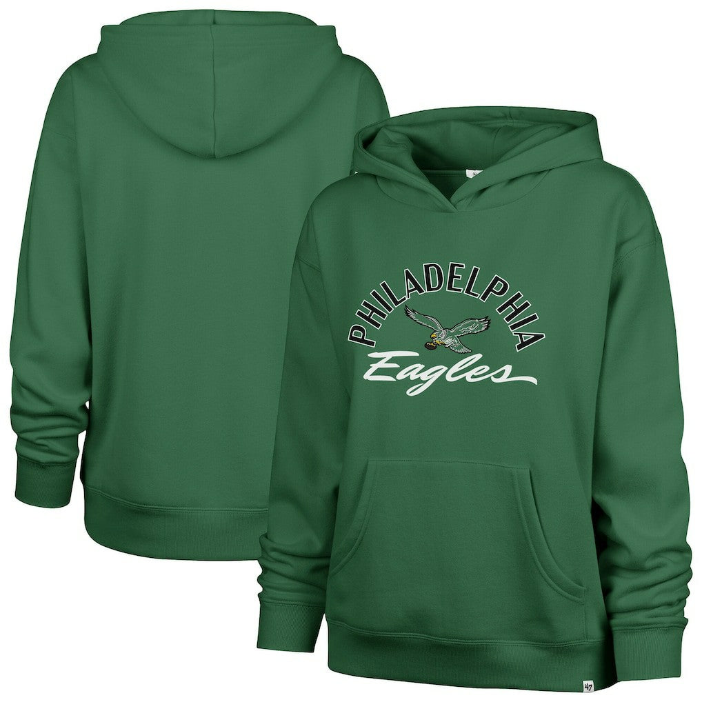 Philadelphia Eagles '47 Women's Plus Size Whirlwind Naomi Hoodie - Kelly Green - 47 brand