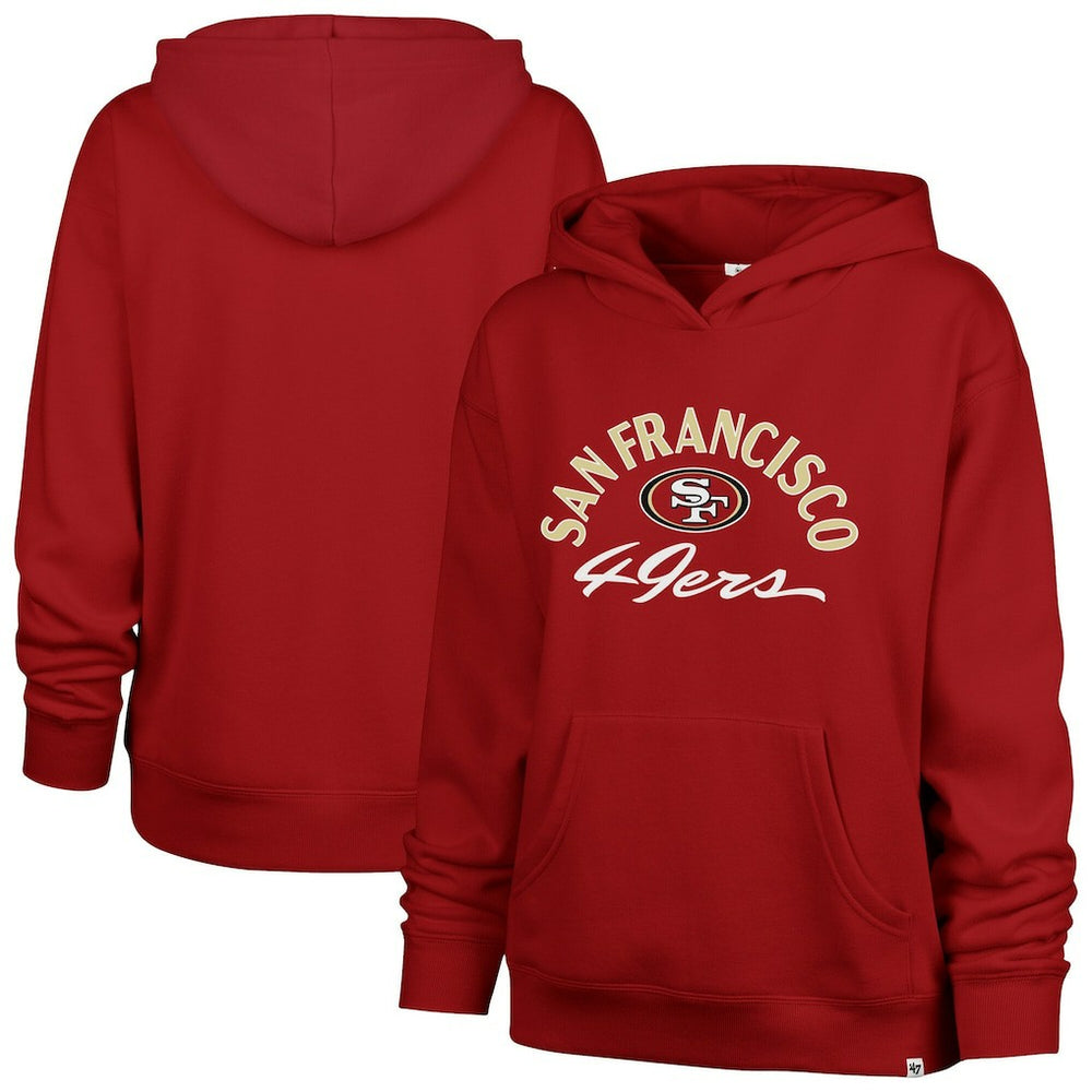 San Francisco 49ers '47 Women's Plus Size Whirlwind Naomi Hoodie - Scarlet - 47 brand