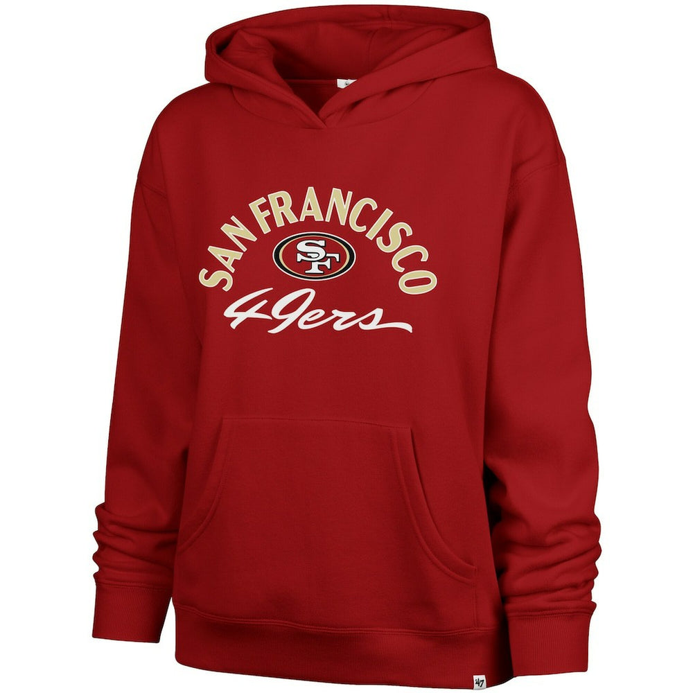 San Francisco 49ers '47 Women's Plus Size Whirlwind Naomi Hoodie - Scarlet - 47 brand