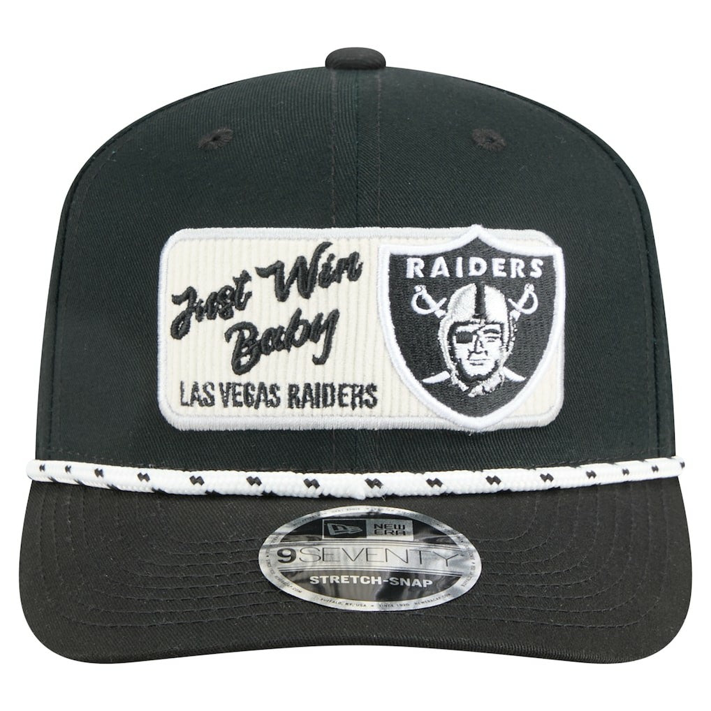 Las Vegas Raiders New Era Chant 9SEVENTY Stretch-Snap Hat - Black - NFL
