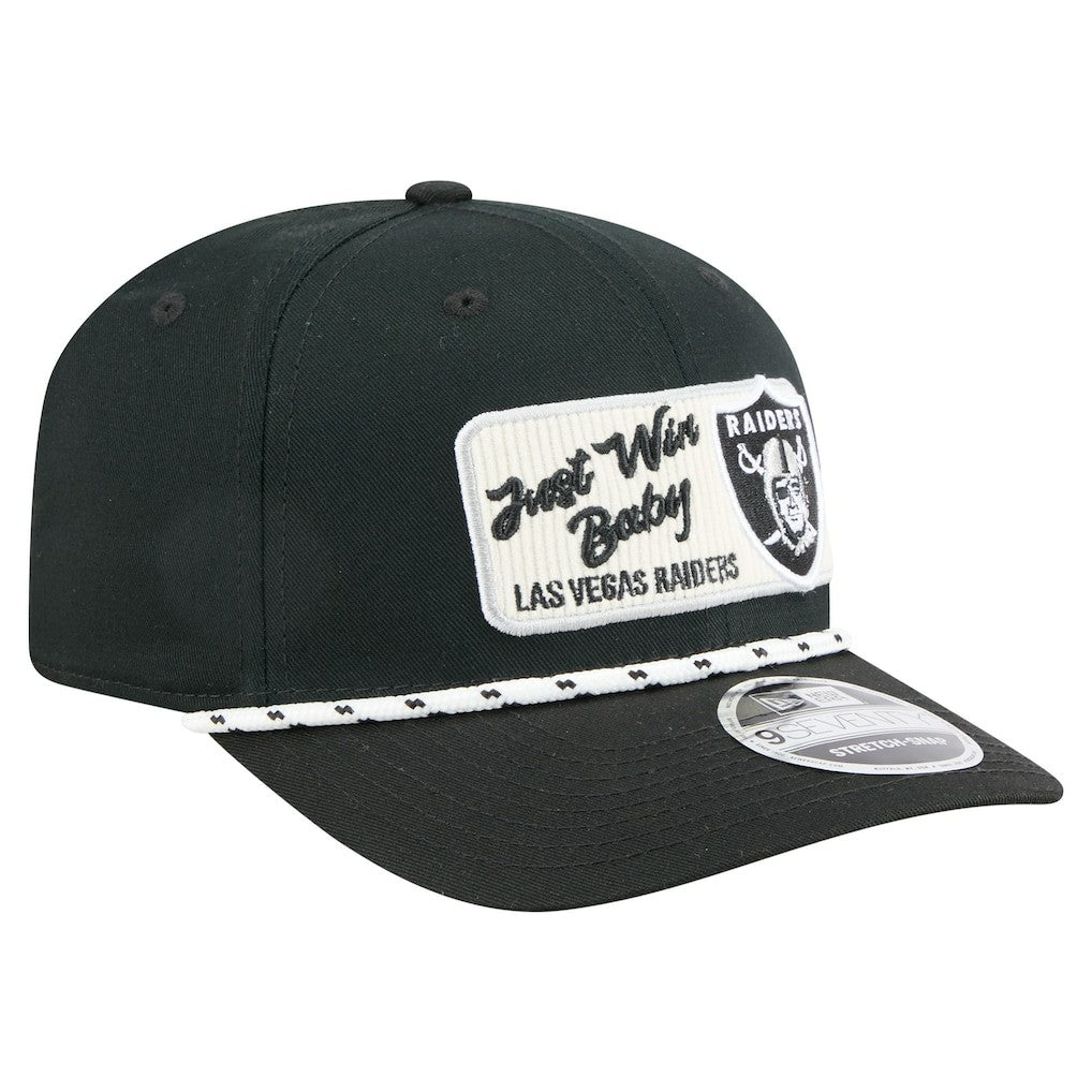 Las Vegas Raiders New Era Chant 9SEVENTY Stretch-Snap Hat - Black - NFL