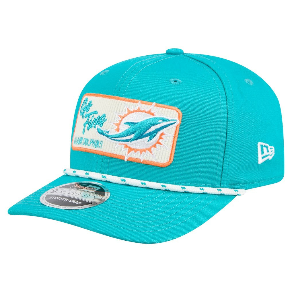 Miami Dolphins New Era Chant 9SEVENTY Stretch-Snap Hat - Aqua - NFL
