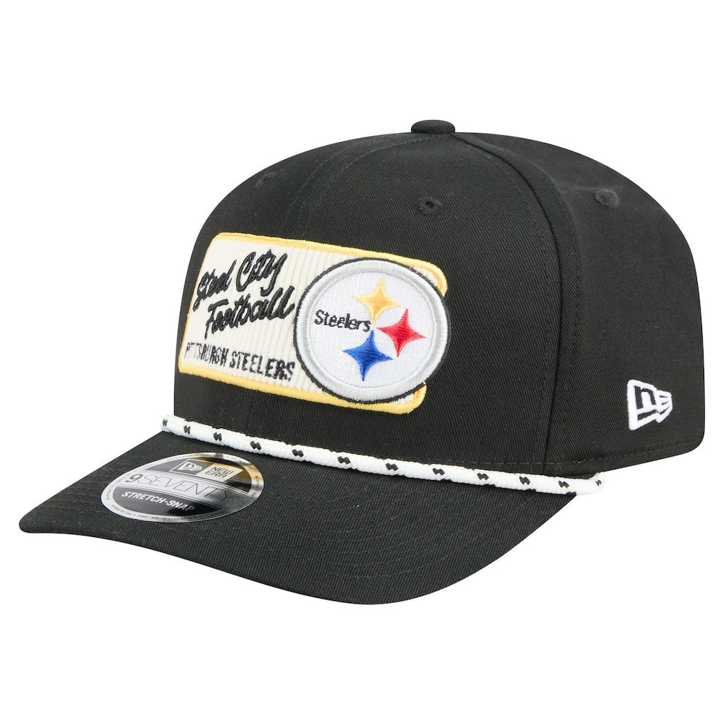 Pittsburgh Steelers New Era Chant 9SEVENTY Stretch-Snap Hat - Black - NFL