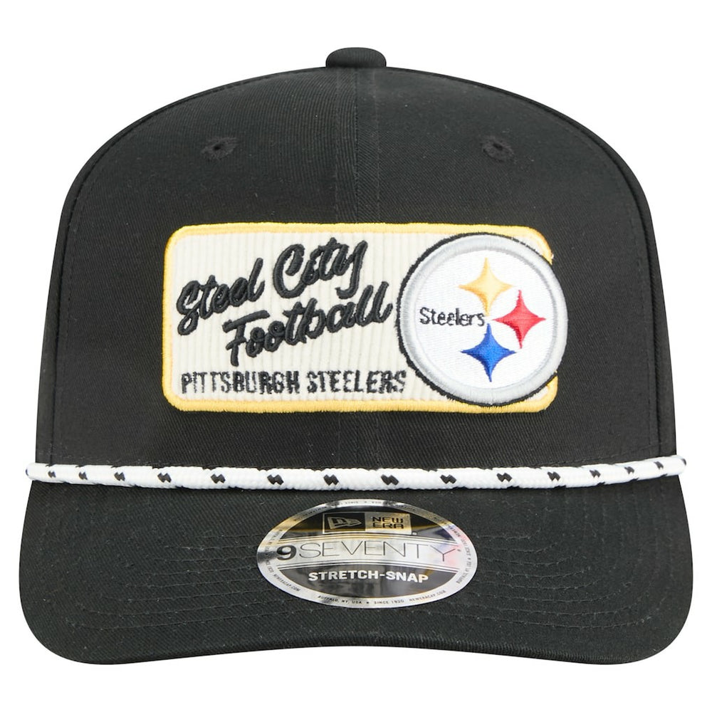 Pittsburgh Steelers New Era Chant 9SEVENTY Stretch-Snap Hat - Black - NFL