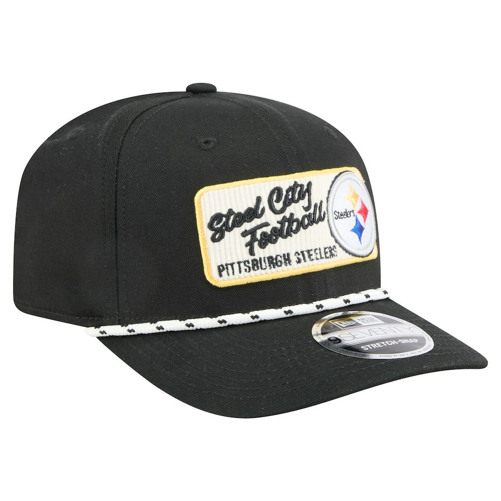 Pittsburgh Steelers New Era Chant 9SEVENTY Stretch-Snap Hat - Black - NFL