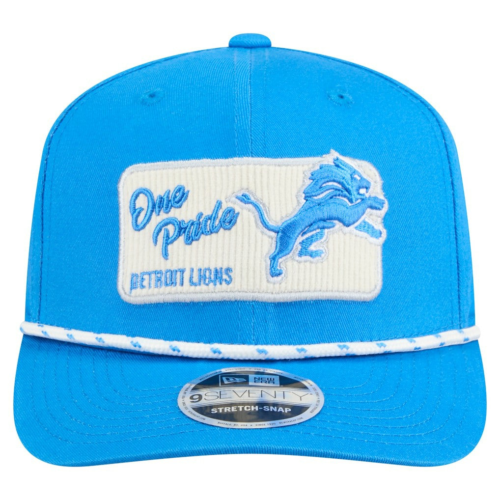 Detroit Lions New Era Chant 9SEVENTY Stretch-Snap Hat - Blue - NFL