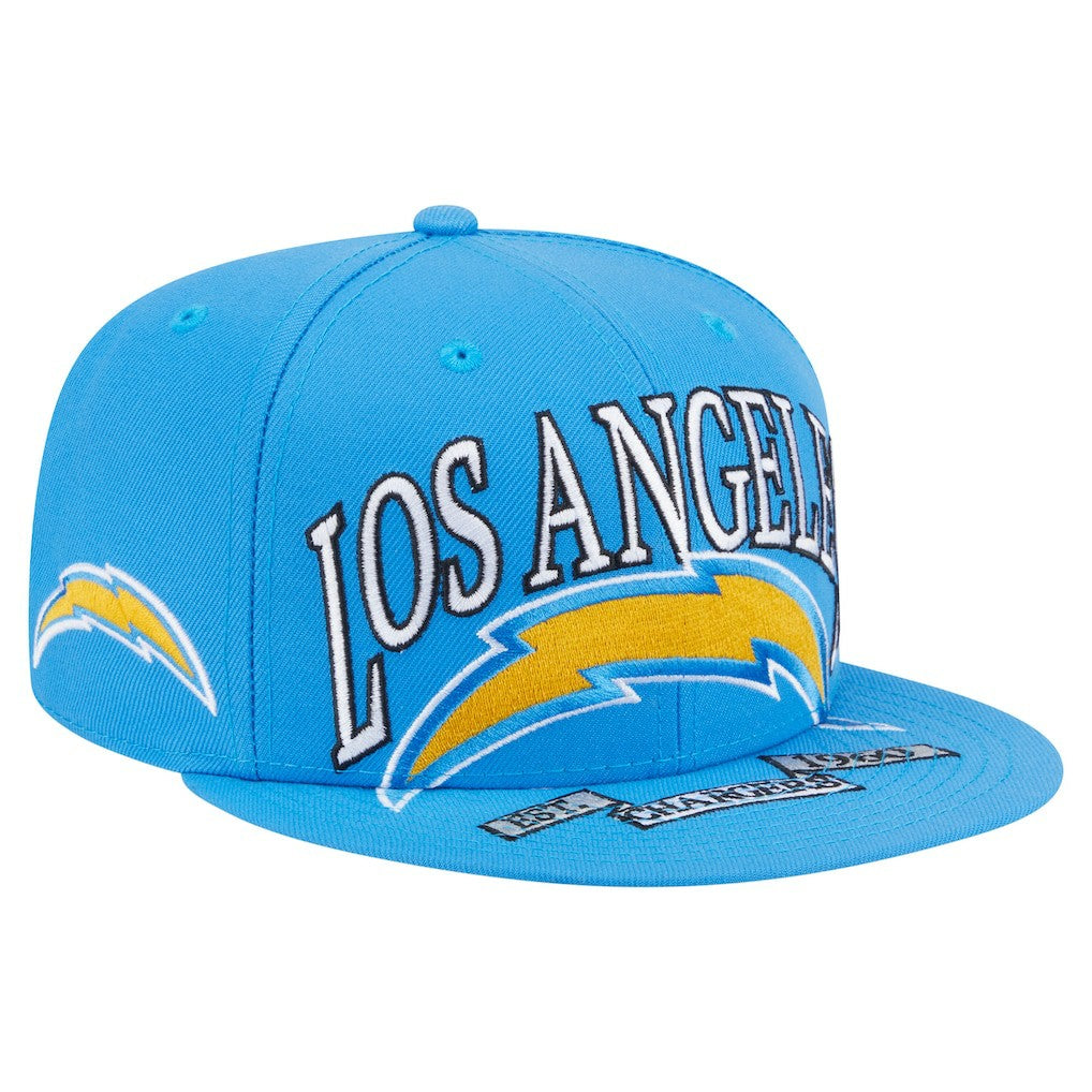 Los Angeles Chargers New Era Oversized 59FIFTY Fitted Hat - Powder Blue - NFL