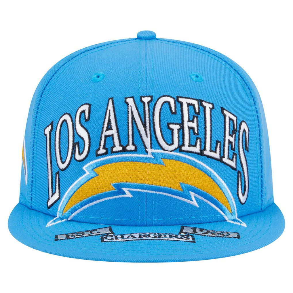 Los Angeles Chargers New Era Oversized 59FIFTY Fitted Hat - Powder Blue - NFL