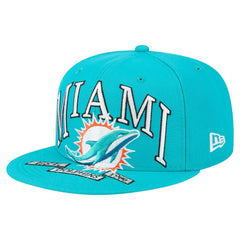 Miami Dolphins New Era Oversized 59FIFTY Fitted Hat - Aqua - NFL