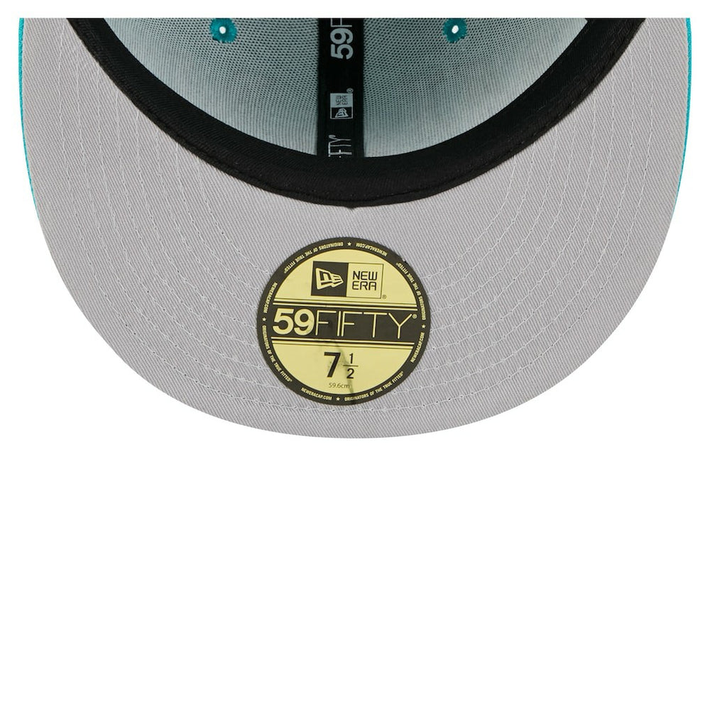 Miami Dolphins New Era Oversized 59FIFTY Fitted Hat - Aqua - NFL